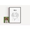 line art pet 1 black frame basic foto