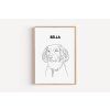 line art pet 1 wood frame basic