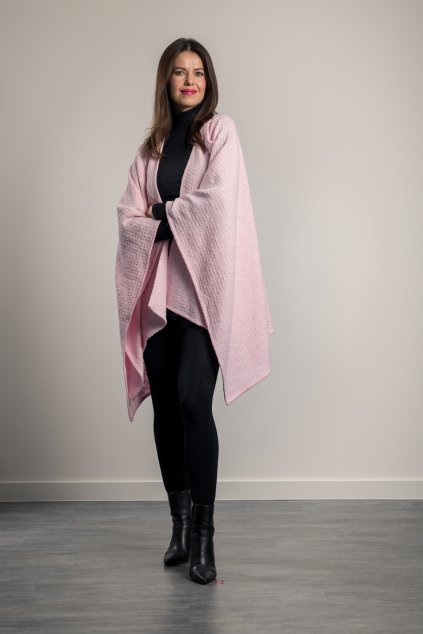 Pléd Cotton Chanel Pink Light  Elegantní bavlněný kabátkový pléd