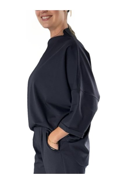 Oversize TOP Long Milano Navy Blue
