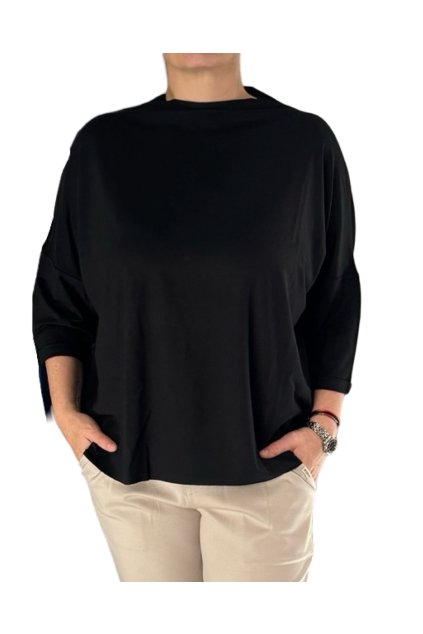 Oversize TOP Long Thin Black