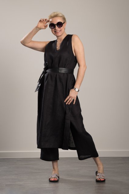 Tunika Lenny Linen Black (Velikost S)