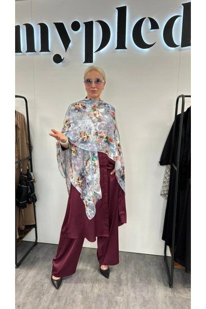 3v1 pléd Isabelle Sky Blue Garden