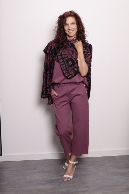 Pléd Thin Black & Burgundy