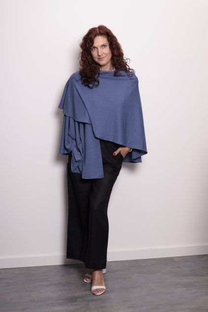 Pléd Sweater Thin Blue