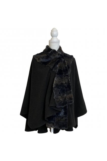 Originální pléd One Black Smoke  Elegantní pléd s kožíškem - originál