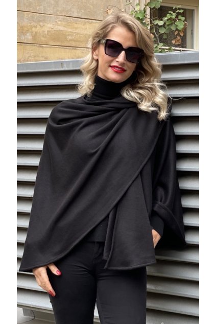 Sweater Basic Black  Elegantní svetrový pléd