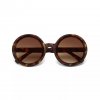 MONICA Havana  Kulaté vintage sluneční brýle