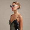 MONICA white  Kulaté vintage sluneční brýle