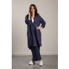 Linen Trousers Romy Navy Blue  Maxi shirt in fine linen