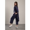 Linen Trousers Romy Navy Blue 7/8  Maxi shirt in fine linen