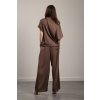 Elegant Trouser Set Sara Silk Chocolate  Elegant trouser set