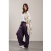Elegant Sara Silk Purple Trousers  Elegant satin trousers