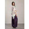 Elegantní kalhoty Sara Silk Purple (Velikost S/M)