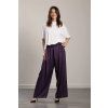 Elegantní kalhoty Sara Silk Purple (Velikost S/M)