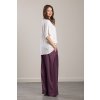 Elegant Sara Silk Lilac Trousers  Elegant satin trousers