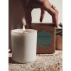 Nunaia Beauty Sacred Space Candle Lifestyle Image with hand ©2023