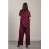 Elegante Hose Sara Silk Burgundy  Elegante Satinhose