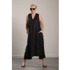 Lenny Linen Tunic Black  Linen tunic with button-down slits at the sides