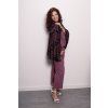 Pléd Thin Black & Burgundy