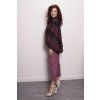 Pléd Thin Black & Burgundy