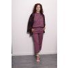 Pléd Thin Black & Burgundy