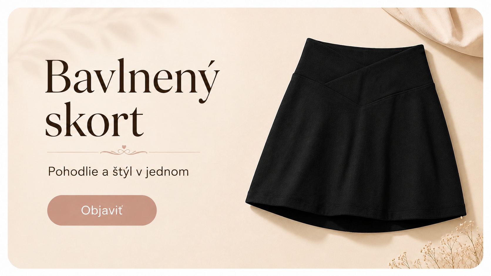 bavlnený skort
