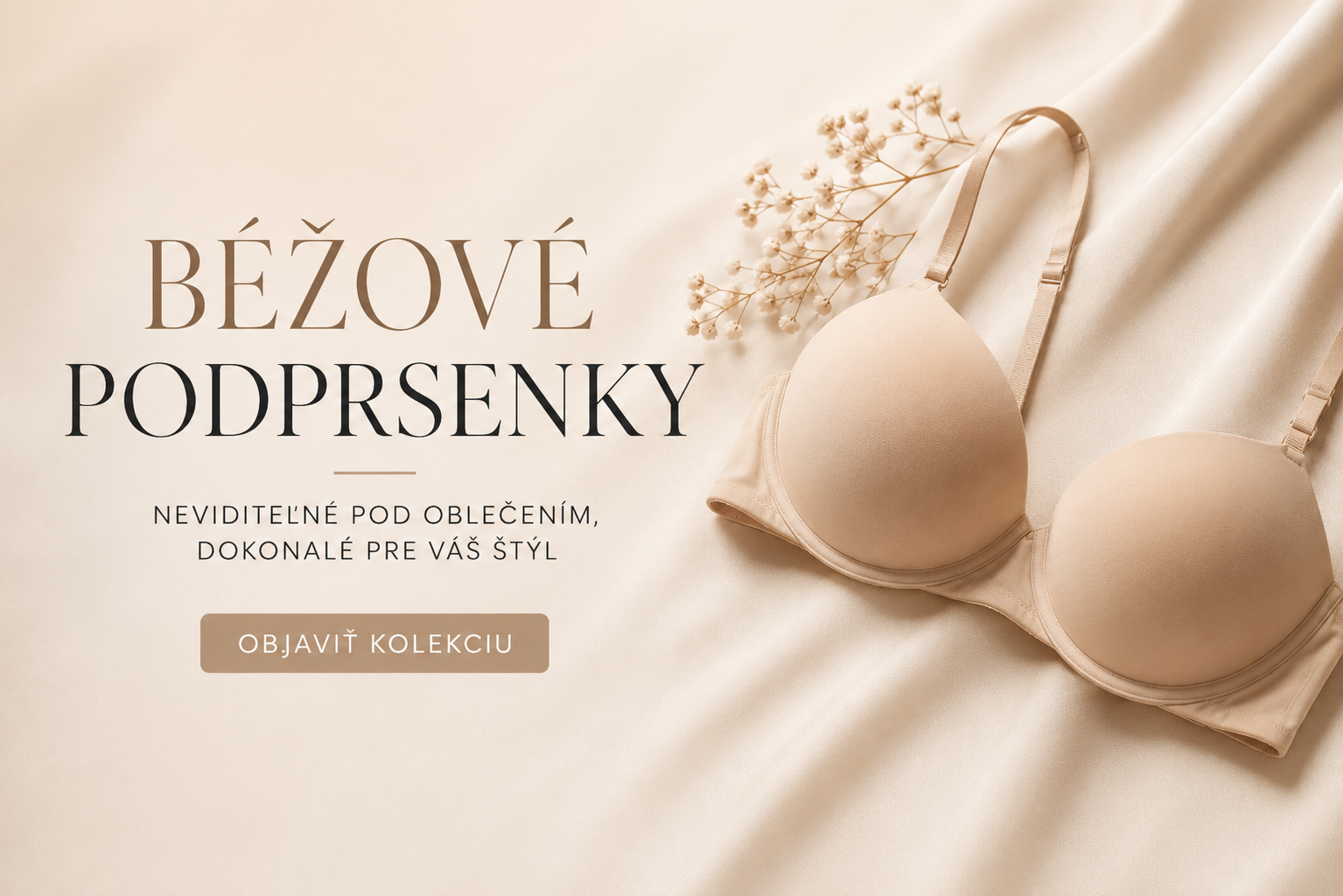 béžové - telové podprsenky na každý deň