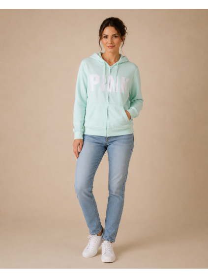 Mikina PINK full zip mint