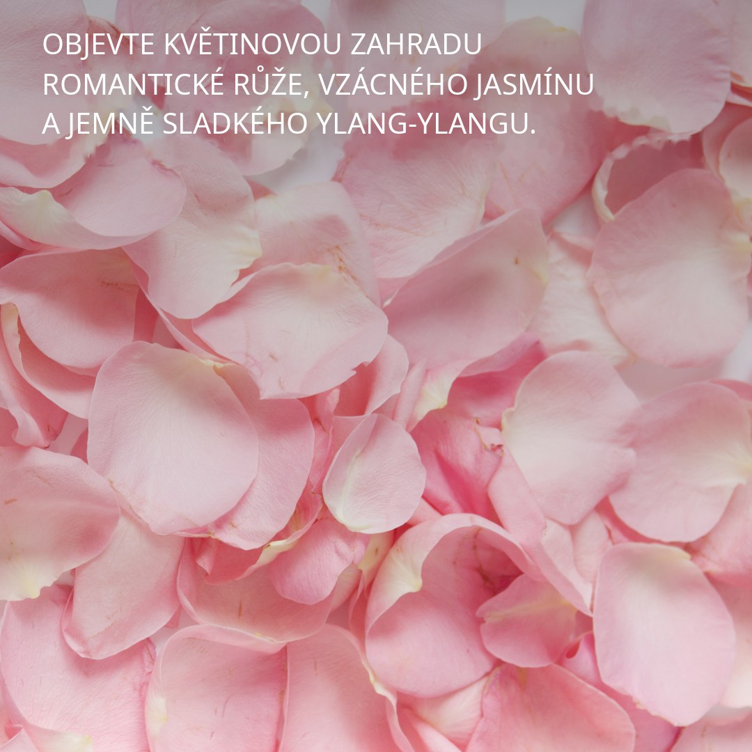 Květinová vůně růže, jasmínu a ylang-ylangu