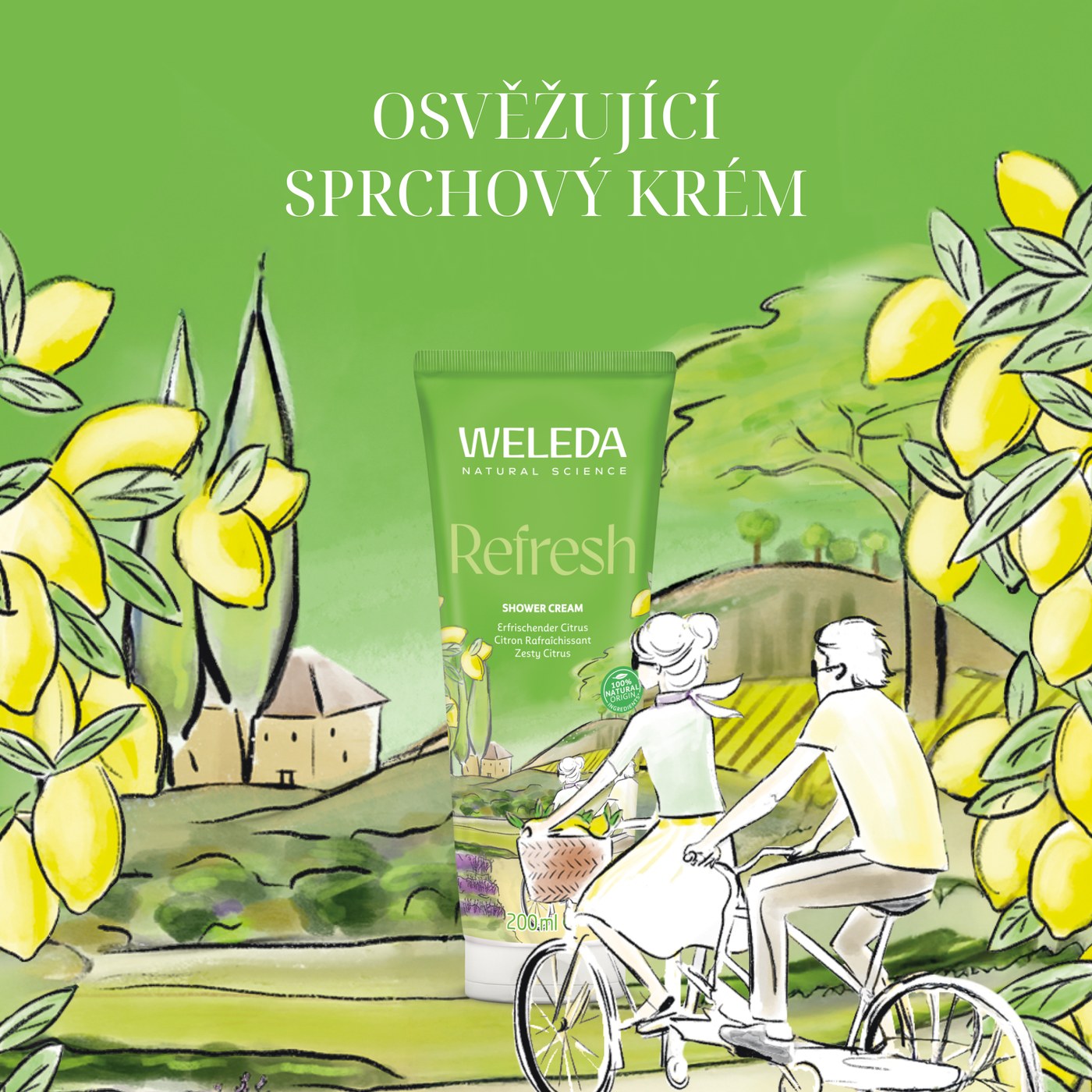 Weleda REFRESH citrusový sprchový krém 200 ml