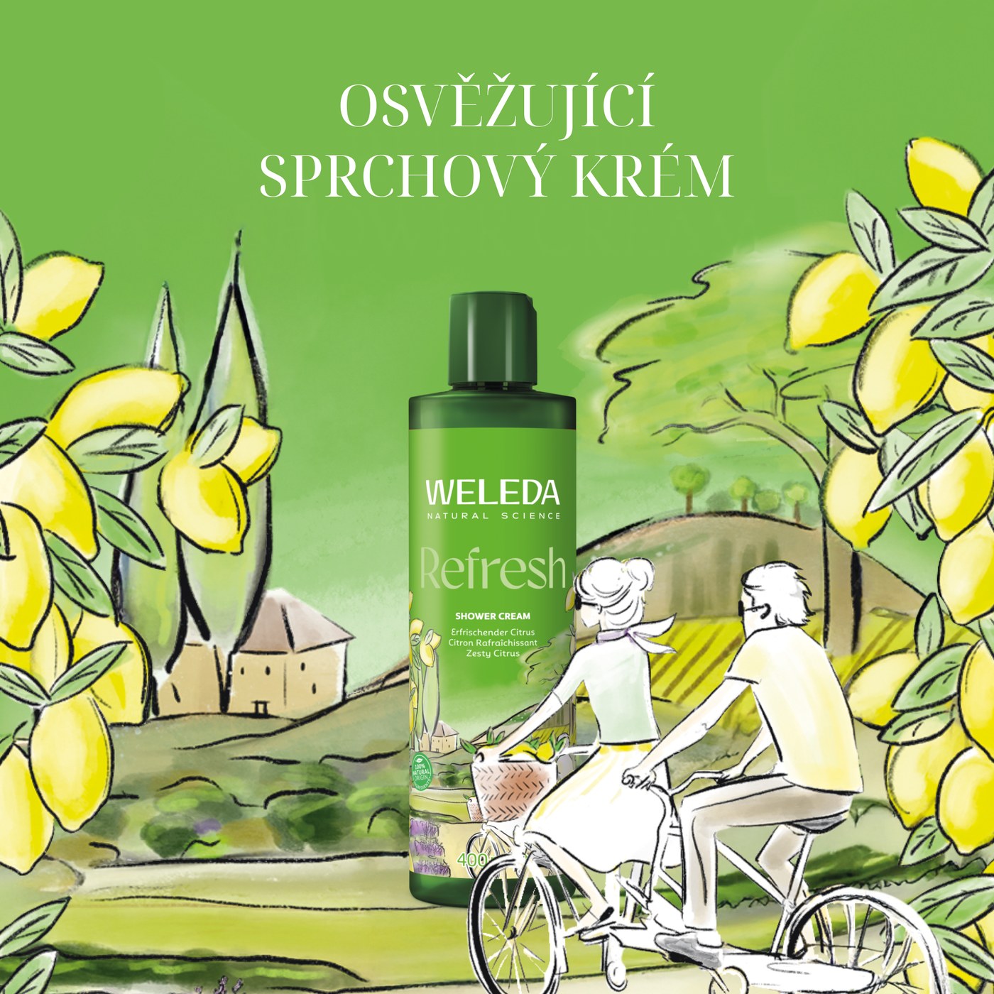 Weleda REFRESH citrusový sprchový krém 400 ml