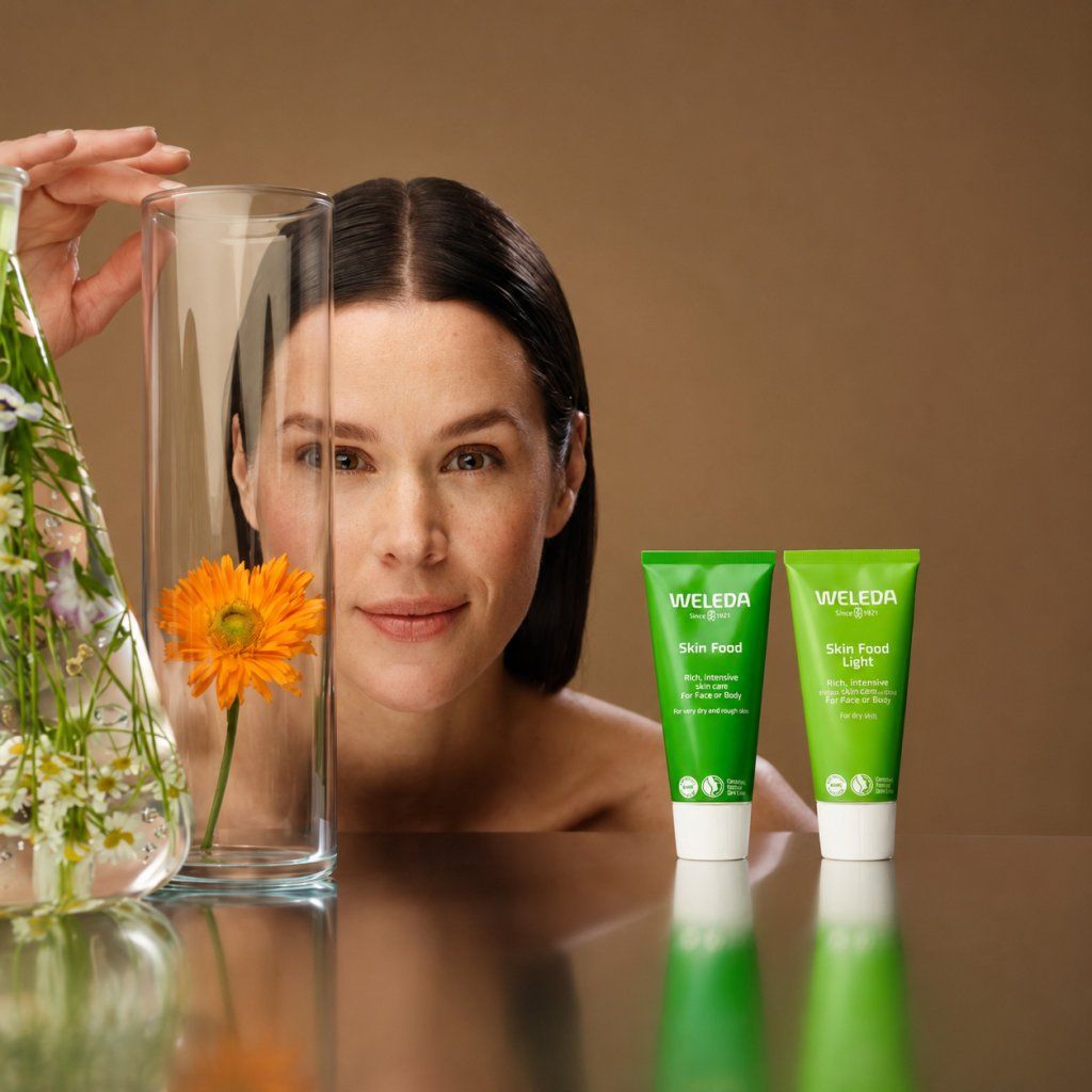 Weleda Skin Food Light v cestovním balení a klasický Skin Food