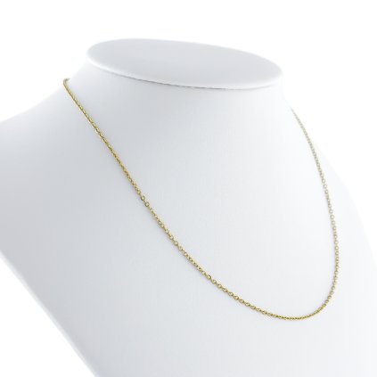 Jemný zlatý řetízek z oceli 1,5x0,3mm