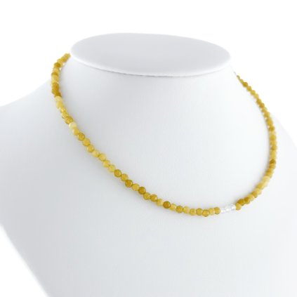 Choker s přírodním citrínem a opálem