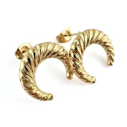 Náušnice z chirurgické oceli půlměsíc