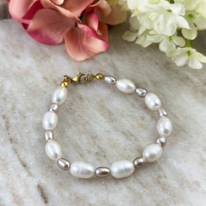 Perlový náramek Violet