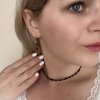 Náhrdelník choker s přírodním granátem a korálkami