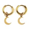 Kruhové náušnice z chirurgické oceli Moon