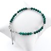 Náramek s malachitem ve stříbrném provedení