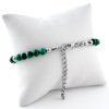 Náramek s malachitem ve stříbrném provedení