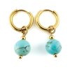 Kruhové náušnice s tyrkysem
