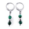Visací náušnice s malachitem Nemeria