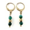 Visací náušnice s malachitem Nemeria
