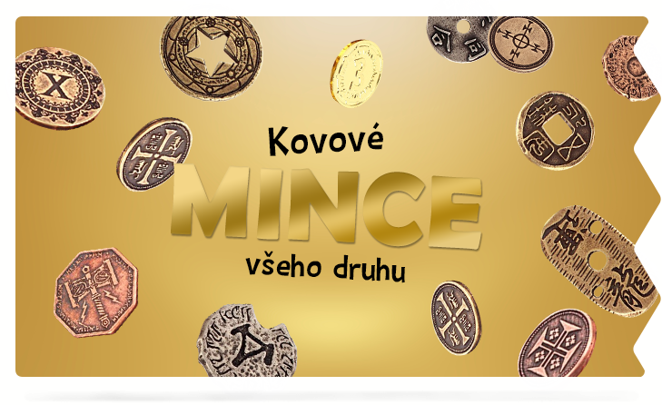 Kovové mince do her