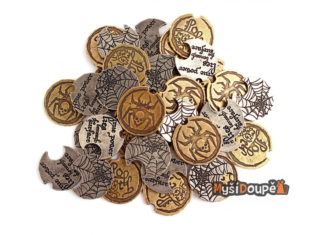 Elfské mince - Temné  Herní kovové mince