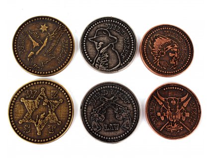 Western mince  Herní kovové mince