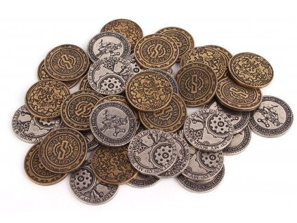 Steampunk mince  Herní kovové mince