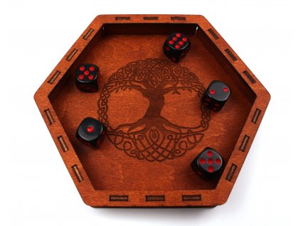 Dice Tray - Dřevěný (Strom) (Barva dřevo Přírodní)