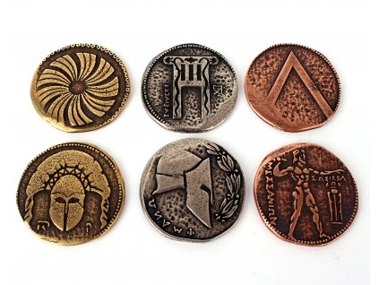 Spartské mince  Herní kovové mince